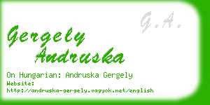 gergely andruska business card